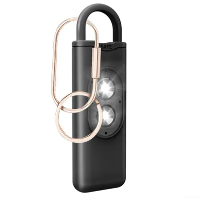 Produktbild von Taschenalarm Extra Laut 130dB Mit 2 Lautsprechern Für Selbstverteidigung Frauen, Hell Taschenlampe, Alarm Für Frauen Unterwegs - Schwarz