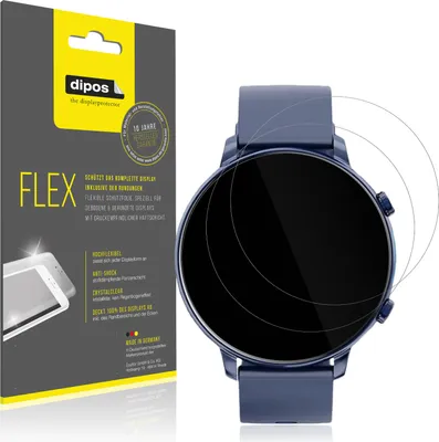 Produktbild von 2x Schutzfolie für Hwagol 1.43 Zoll Smartwatch Folie, 100% Displayabdeckung, dipos Flex