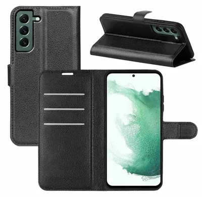 Image de Étui de protection pour Samsung Galaxy S23, noir, en simili cuir, neuf