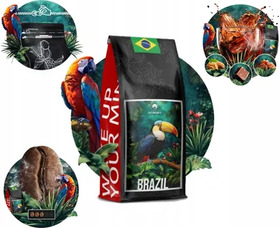 Zdjęcie produktu dla Kawa ziarnista 1kg BRAZYLIA 100% ARABICA Świeżo Palona BLUE ORCA COFFEE ORI