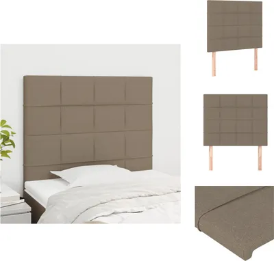Immagine prodotto di vidaXL Testiere 2 pezzi Tessuto Taupe 90x5x78/88 cm - Testate e piedi