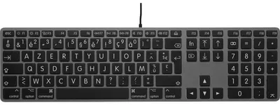 Zdjęcie produktu dla LMP 24272, Pełnowymiarowy (100%), Przewodowa, USB, AZERTY, Szary