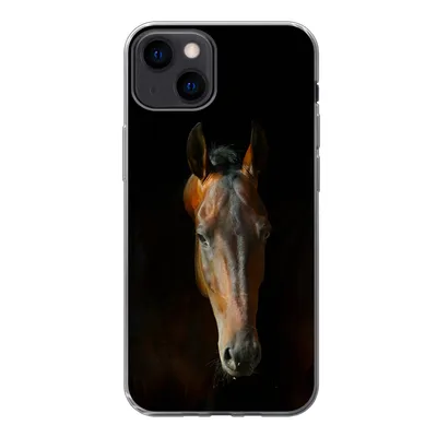 Produktbild von MuchoWow® Handyhülle Schutzhülle Hülle für iPhone 13 Pferde - Tiere - Braun Silikon Softcase Handy Hülle - Karteninhaber