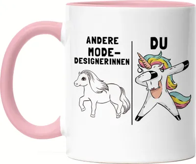 Produktbild von Andere Modedesignerinnen Du Tasse Rosa Pferd Einhorn Humor Lustig Unicorn Geschenk Apotheke