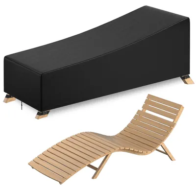 Obrázek produktu pro Kryt na zahradní lehátko Eikuavons 200 × 75 × 40/70 cm, voděodolný ochranný obal z oxfordské tkaniny 420D, odolný proti UV záření, odolný proti roztržení, s upevňovací šňůrkou
