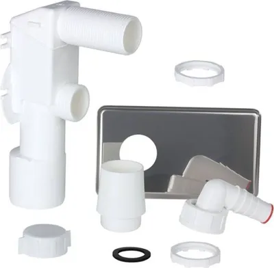 Produktbild von Airfit Unterputz-Gerätesiphon mit verchromter Wandplatte