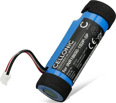 Immagine prodotto di CELLONIC 1x Batteria per Altoparlante Compatibile con Teufel BOOMSTER GO, INR18650-1S2P-5P – (2600mAh , 3.7V)