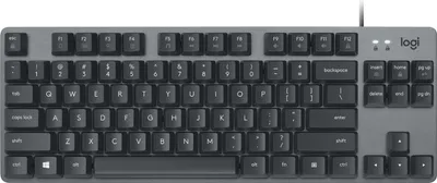 Productafbeelding van Logitech K835 TKL mechanisch toetsenbord, tenkeyless (80–87%), met kabel, USB, mechanische schakelaar, LED-verlichting, grafietkleur, grijs