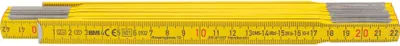 Image de Mètre pliant en bois BMI jaune, longueur : 2 m