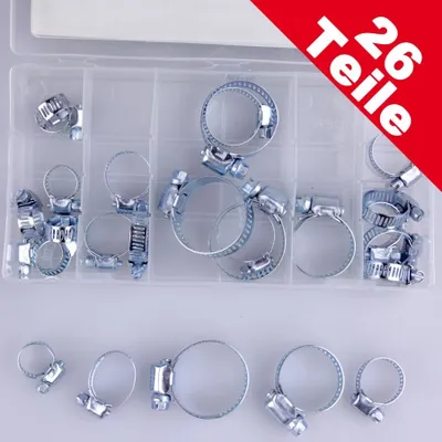 Produktbild von Schlauchschellen 26tlg. Sortiment Schlauchklemmen Rohrschellen