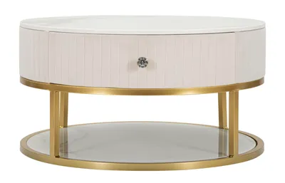 Produktbild von Mauro Ferretti Couchtisch MONTPELLIER Creme Ø 75x36cm
