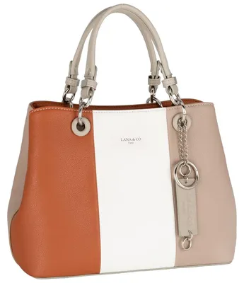 Produktbild von CRAZYCHIC - Damen Handtasche Mehrfarbig - Frau Henkeltasche Kunstleder Gestreift -