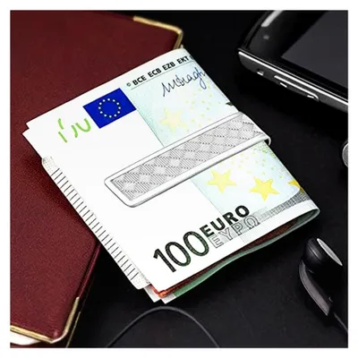 Produktbild von Geldklammer für Herren aus hochglanzpoliertem 925er Sterlingsilber mit Gravurmotiv