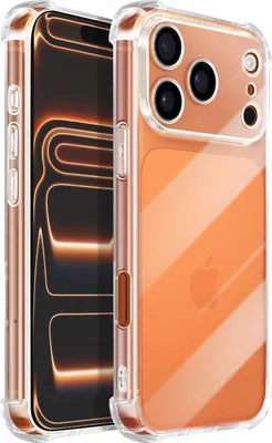 Produktbild von Mayaxess, Hülle iPhone 17 Pro Max Silikon mit verstärkten Ecken, Transparent