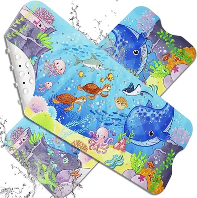 Produktbild von EDIBAZZAR | Rutschfeste Badematte für die Dusche, 100 x 40 cm, für Kinder