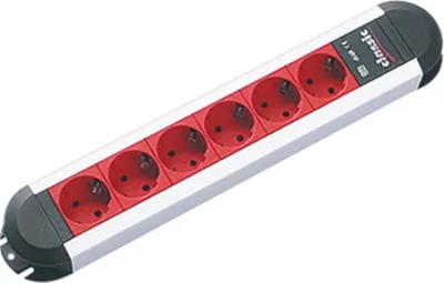 Produktbild von BACHMANN PRIMO 6xCEE7/3 EDV-Rot Strom 2m