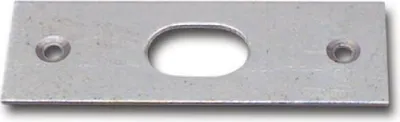 Produktbild von Riegelschließblech gerade, mit ovalem Loch, 75 x 26 mm, Stahl verzinkt | Schliessblech