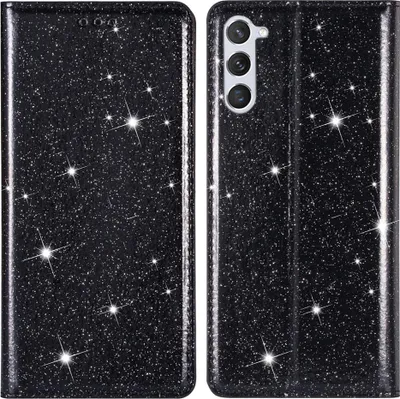 Produktbild von Samsung Galaxy S24 Hülle - Coverup Glitzer Klapphülle - Schwarz