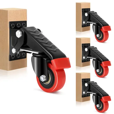 Produktbild von Werkbankrollen 63,5 mm - Drehrollen - Möbelrollen - Set von 4 - Tragkraft 300 kg