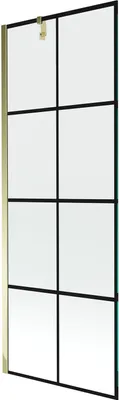 Image de Mexen Next Pare-baignoire 1 vantail 70 x 150 cm, Motif noir, Or - 895-070-000-00-77-50