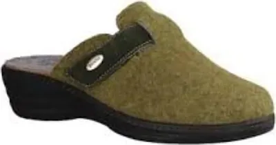 Produktbild von Hausschuhe für Damen Slowlies Wollfilz 175 Waldmeister (Größe 38)