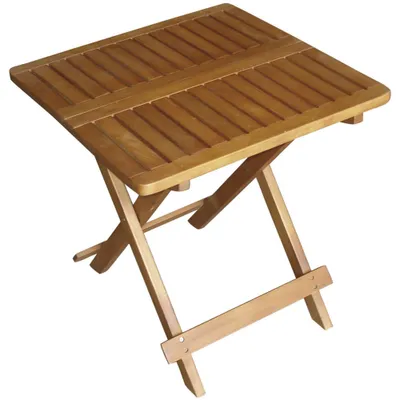 Produktbild von Beistelltisch aus Akazie, geölt GARDA-120 mit Klappfunktion, B/H/T: ca. 50/50/50 cm