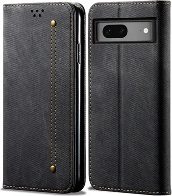 Produktbild von Google Pixel 7 Hülle, Leder Brieftasche Flip Bookstyle Schutzhülle mit Standfunktion für Google Pixel 7 Schwarz