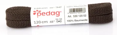 Produktbild von Pedag Schnürsenkel flach breit 120 cm dunkelbraun