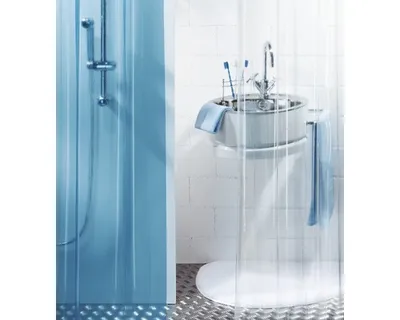 Image de Spirella rideau de douche anti-moisissure "Transparent" Anti-bactérien, lavable, étanche Peva 180x200cm