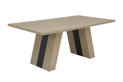 Produktbild von Hela Tische, Esstisch Küchentisch Tindari, Nachbildung Cremona Eiche, Wangengestell schräg, Dekorapplikation, Maß 180x100 cm