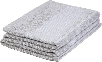 Produktbild von Handtücher Handtuch Badetuch MAIARA Baumwolle mit Ziernähten graues 50x90 cm HOMLA