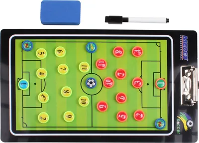 Obrázok produktu pre Fotbal 64 magnetická trénerská tabuľa, s klipom