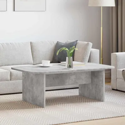 Image de Maison Exclusive - Table basse en béton gris 93 x 53 x 33 cm Matériau dérivé du bois