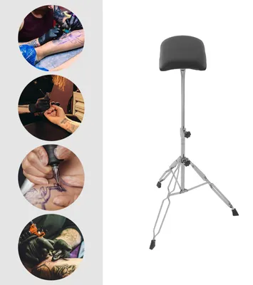 Obrázek produktu pro Stojan na tetování, výškově nastavitelný, protiskluzový design, černý