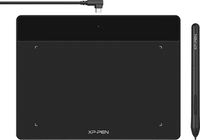 Produktbild von XPPen Deco Fun S Grafiktablett 6,3x4 Zoll Stift Tablet, Stift mit 8192 Druckstufen 60° Tilt Pen Tablet OSU Spiel mit Android Chromebook Linux(Schwarz)