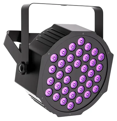 Produktbild von UV-Schwarzlicht - PAR-Lichtset - 4er-Set - 36 LEDs - DMX- und Fernbedienung - Luftkühlung - 36 W - EU-Stecker