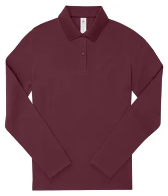 Immagine prodotto di B&C - Camicia "My Polo 180" da donna, maniche lunghe LT3182 (M) (rosso bordeaux)