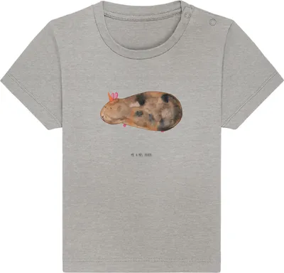 Produktbild von Mr. & Mrs. Panda Babyshirt Einhorn Meerschweinchen 24. - 36. Monat - Heather Grey - Geschenk, Unicorn, Einhörner, Baby T-Shirt, , Baumwollshirt, Baumwolle Shirt
