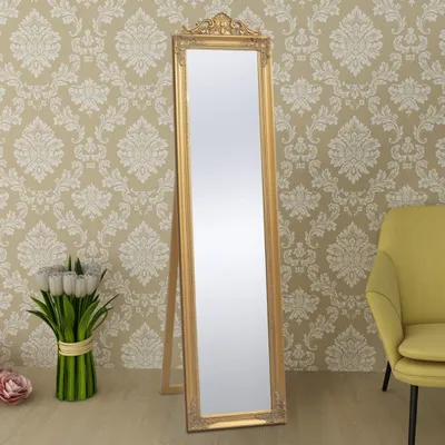 Produktbild von vidaXL Lustro stojące w stylu barokowym 160x40 cm złote