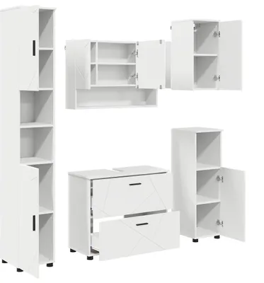Immagine prodotto di Set di mobili per il bagno con cassetto con porta 5 pcs Bianco