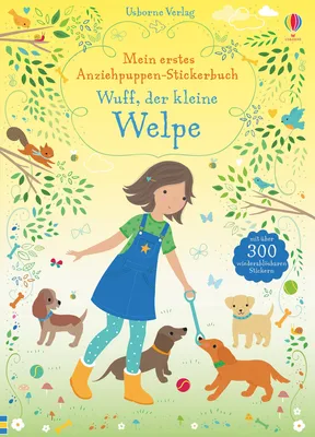 Produktbild von Mein erstes Anziehpuppen-Stickerbuch: Wuff, der kleine Welpe
