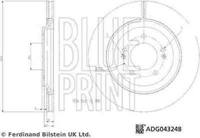 Produktbild von BLUE PRINT Bremsscheibe Artikel: ADG043248