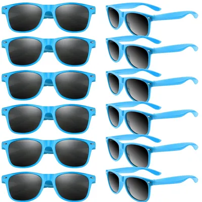 12er-Pack Kinder-Sonnenbrillen, Blau, UV400, polarisiert, Einheitsgröße