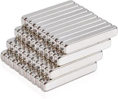 Produktbild von 40 Stück rechteckige Mini-Magnete aus Neodymium für Whiteboard, extra stark, 25x4x3mm
