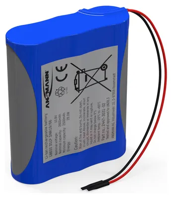 Produktbild von Li-Ion Akkupack 10,8V 2550mAh 3S1P ohne PCB, ohne NTC Schutz, mit Kabel 3INR19/66