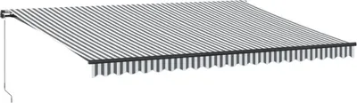 Produktbild von vidaXL Markise Manuell Anthrazit und Weiß 500x350 cm