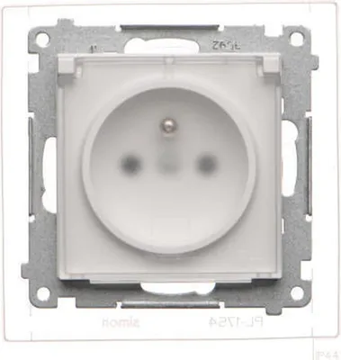 Image de Simon 55 Prise simple IP44 Blanc mat Indice de protection