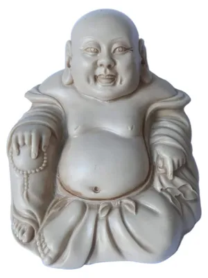 Buddha-Figur, glücklicher Dickbauch-Buddha, Harz, 10,5 cm