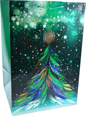 Produktbild von XXL Geschenktüte Weihnachten 36x54x30cm - Große Weihnachtstüte Stabil & Festlich Bunt