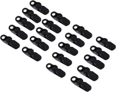 Imagen del producto de Abrazaderas resistentes al viento para lonas – Juego de abrazaderas multifuncional para tiendas de campaña, cubiertas para barcos, piscinas y automóviles. Paquete de 20, color .